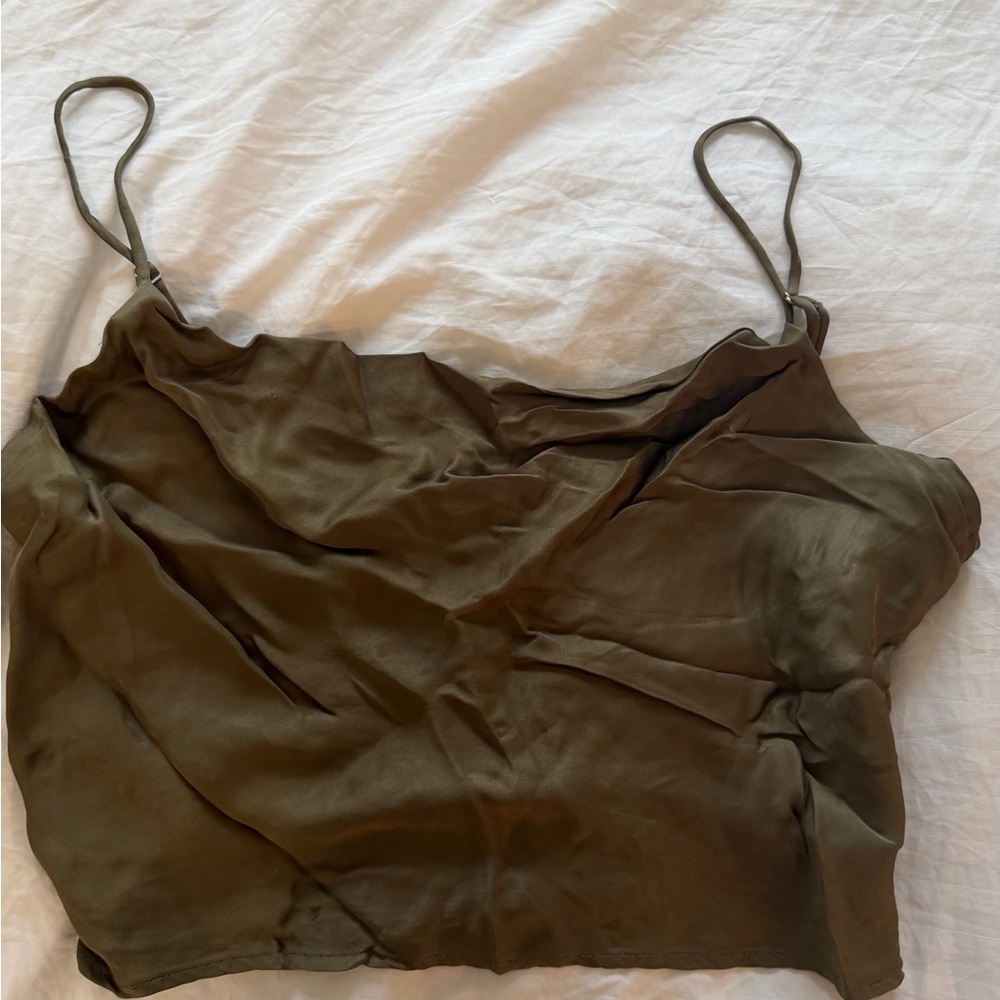 Zara Khaki Women's Camisole Top